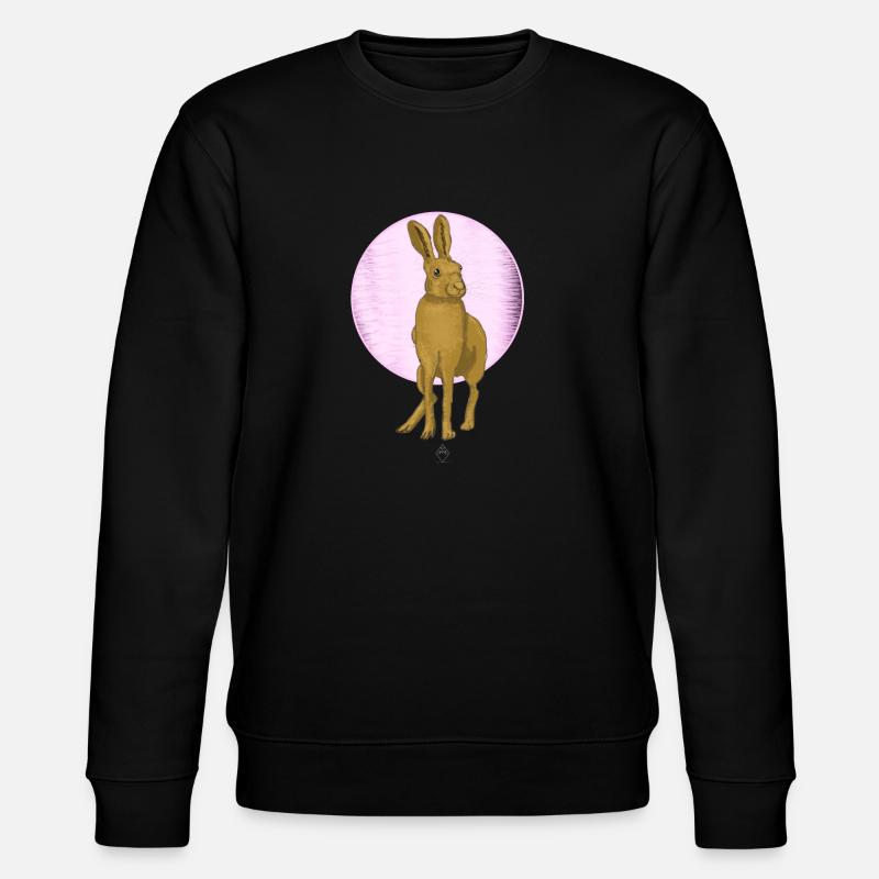 Hare Moon - Stanley/Stella Unisex Bio-Sweatshirt CHANGER  - Schwarz