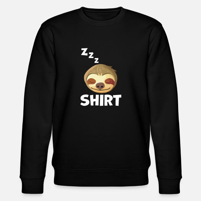 Schlafendes Faultier Gesicht - Stanley/Stella Unisex Bio-Sweatshirt CHANGER  - Schwarz