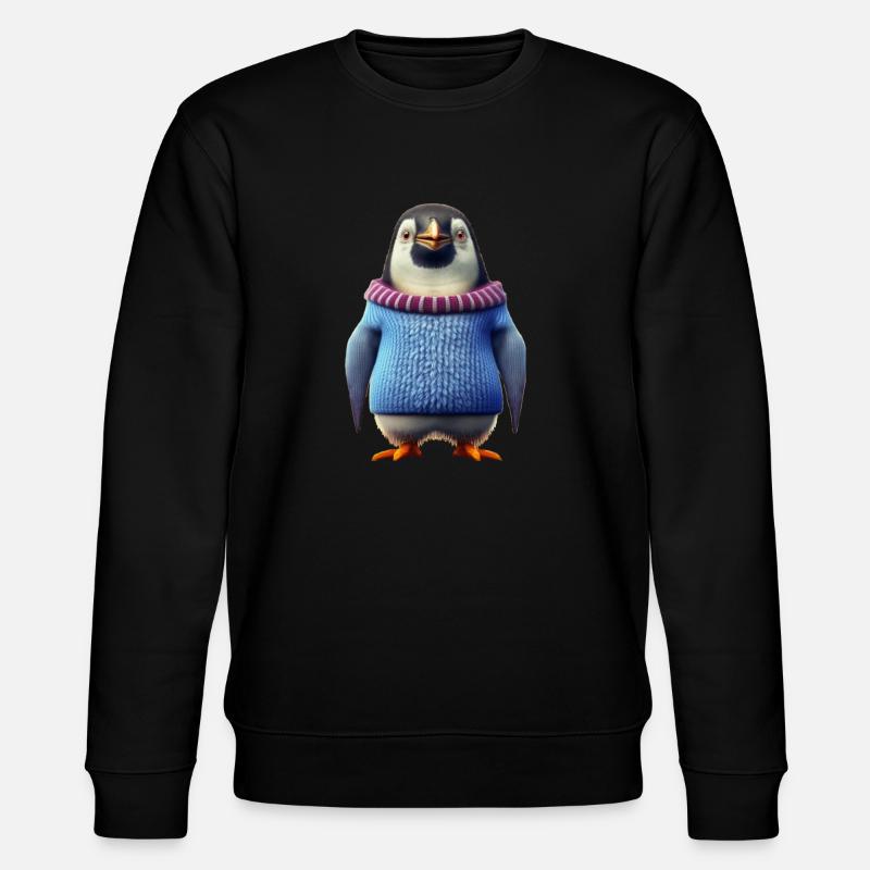 Pinguin - Stanley/Stella Unisex Bio-Sweatshirt CHANGER  - Schwarz