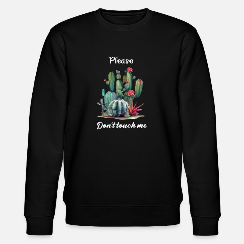 Please don't touch me - Stanley/Stella CHANGER Unisex Organic Sweatshirt - black
