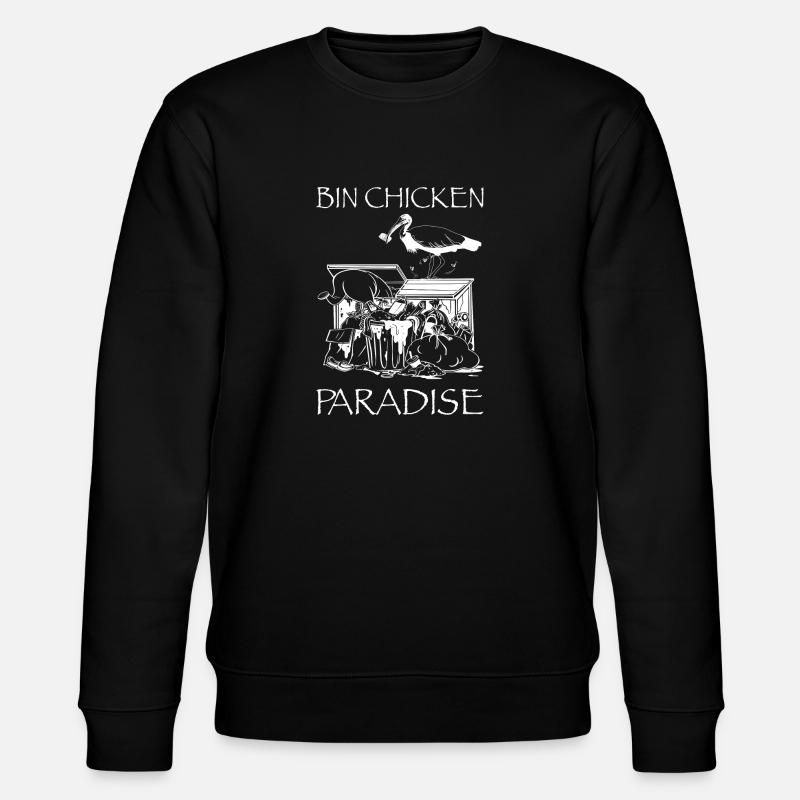 BIN CHICKEN PARADISE - Stanley/Stella Unisex Bio-Sweatshirt CHANGER  - Schwarz
