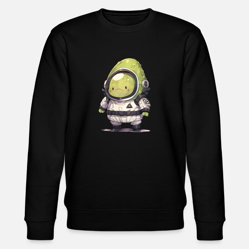 Astronauten Avocado - Stanley/Stella Unisex Bio-Sweatshirt CHANGER  - Schwarz