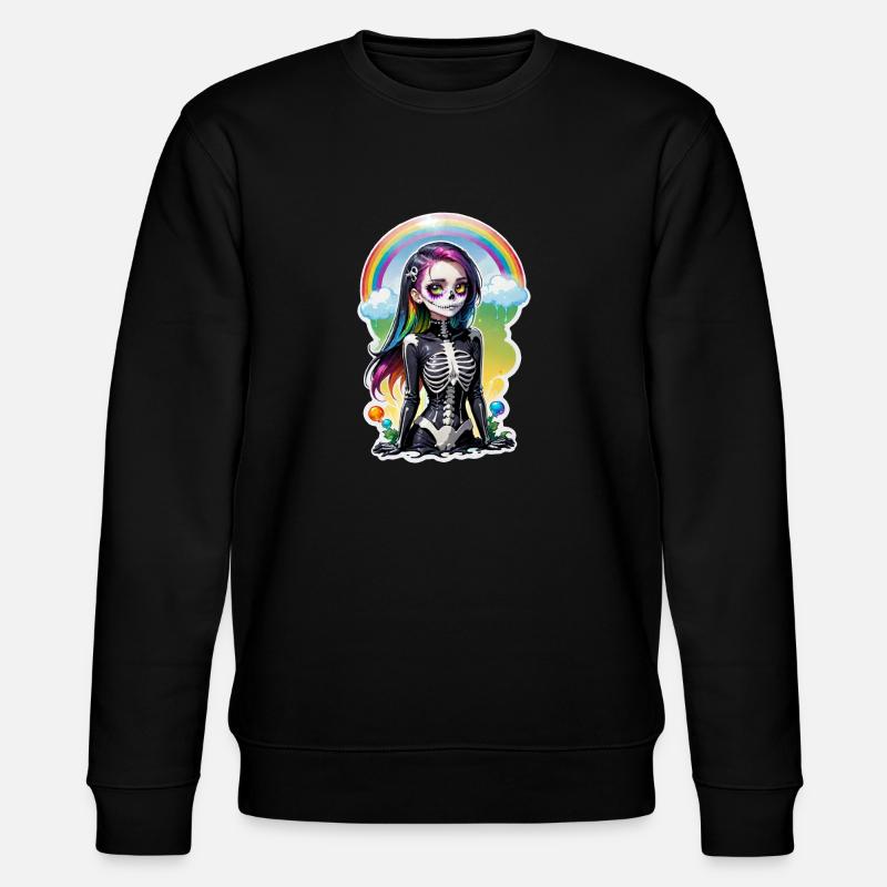 Halloween - Rock & Regenbogen - Stanley/Stella Unisex Bio-Sweatshirt CHANGER  - Schwarz