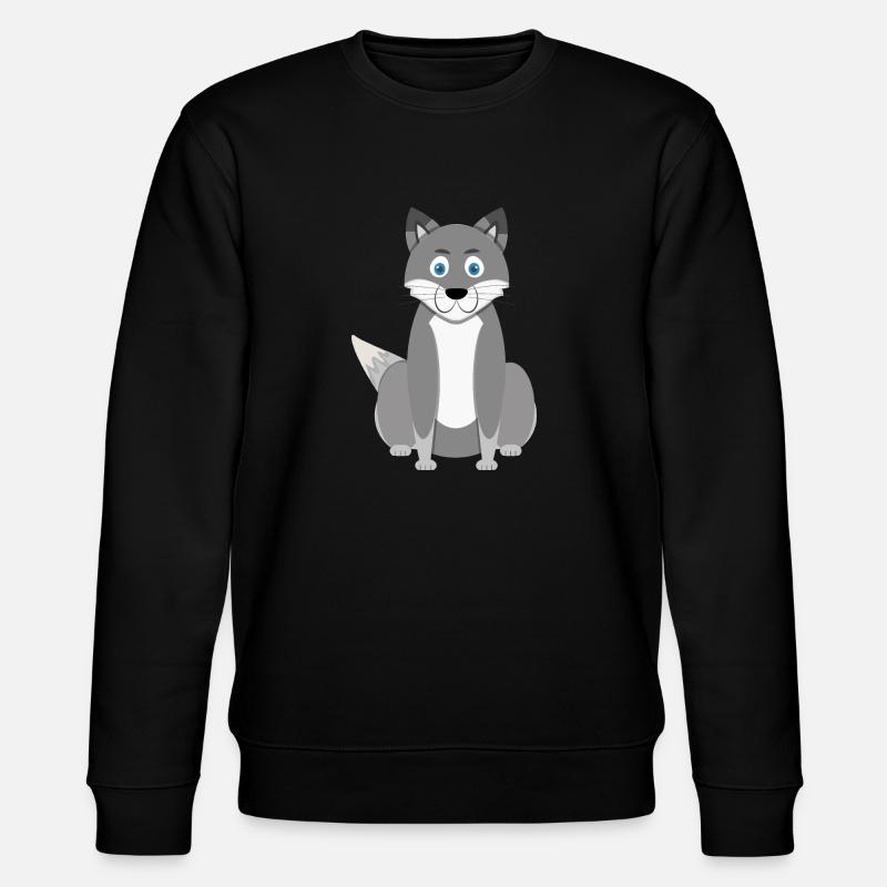 Loup de dessin animé - Sweat bio CHANGER Stanley/Stella Unisexe - noir