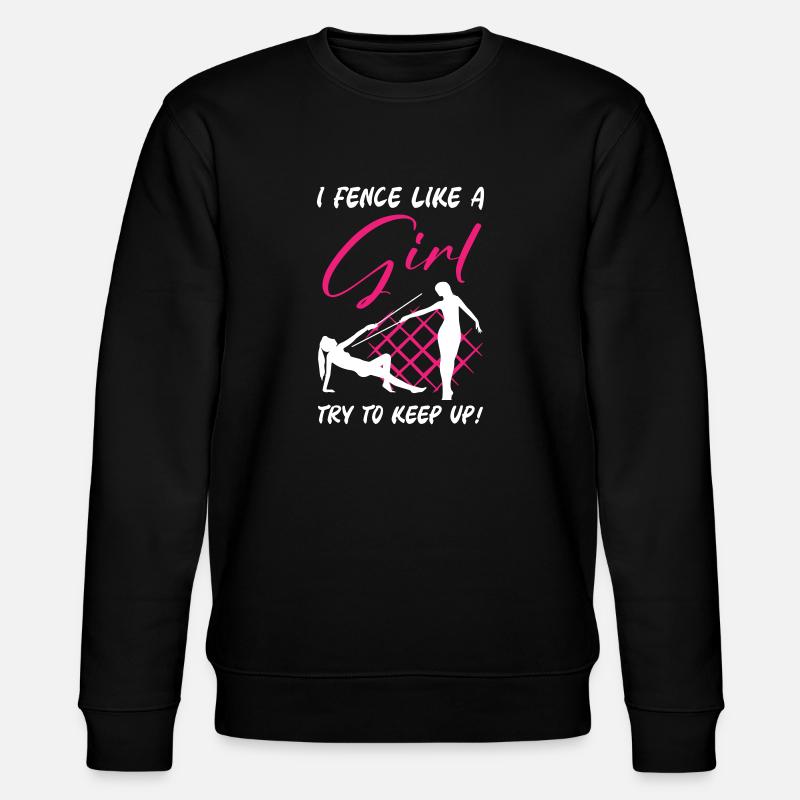 Fencing Girl - Stanley/Stella Unisex Bio-Sweatshirt CHANGER  - Schwarz