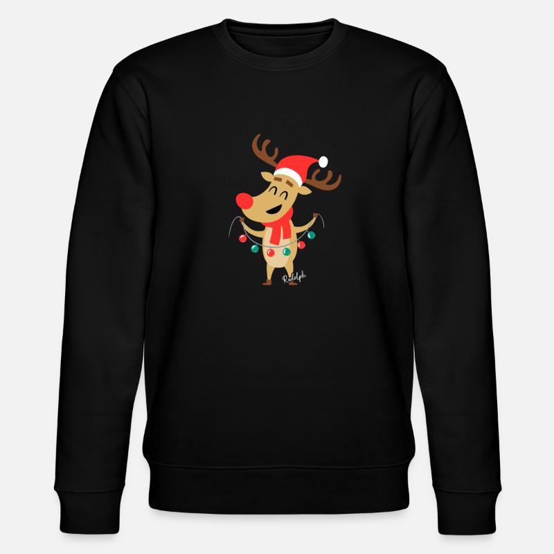 Frohe Weihnachten - Stanley/Stella Unisex Bio-Sweatshirt CHANGER  - Schwarz