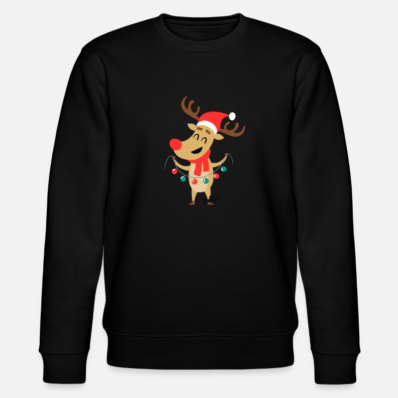 Frohe Weihnachten - Stanley/Stella Unisex Bio-Sweatshirt CHANGER  - Schwarz