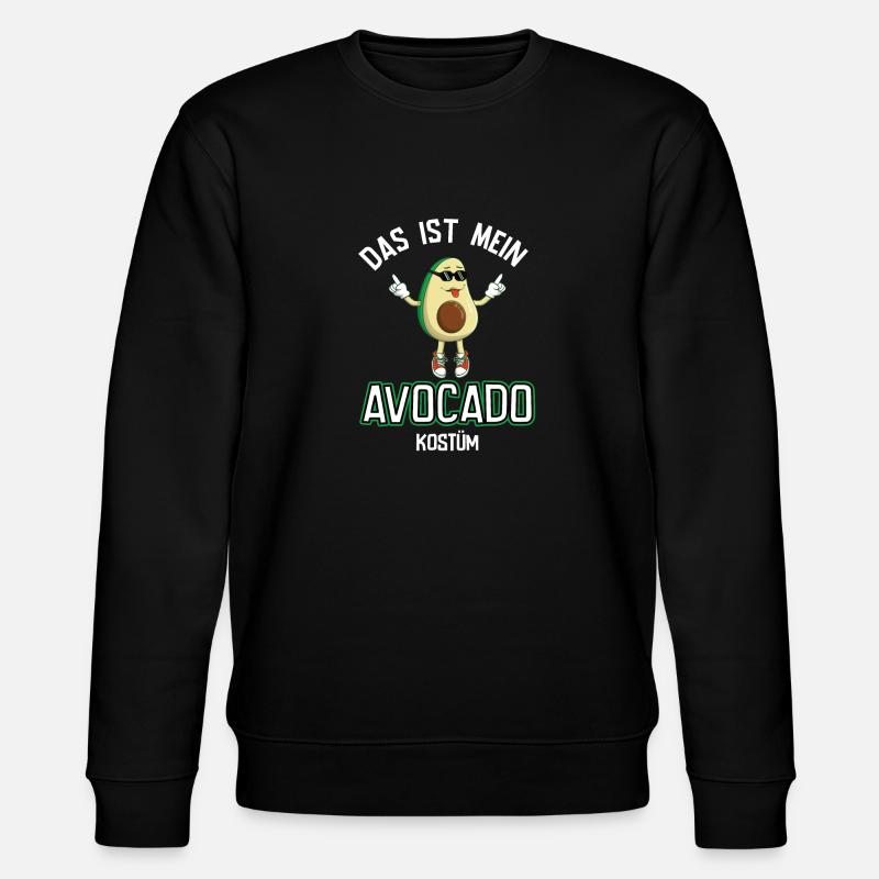 Karneval Kostüm Avocado - Stanley/Stella Unisex Bio-Sweatshirt CHANGER  - Schwarz