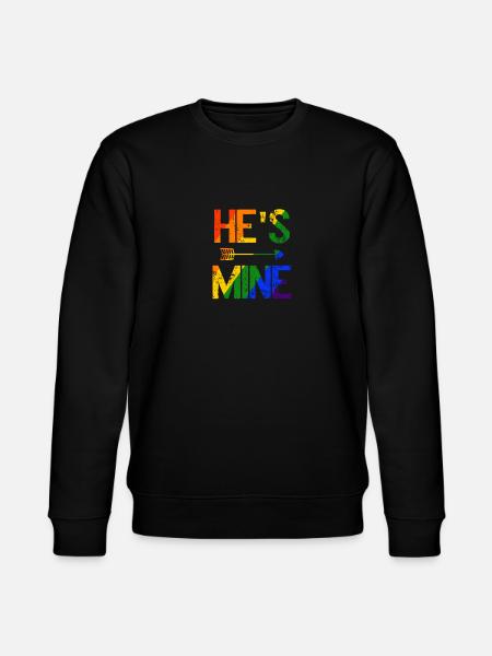 LGBTQ love. He is mine - Stanley/Stella CHANGER Unisex Organic Sweatshirt - black