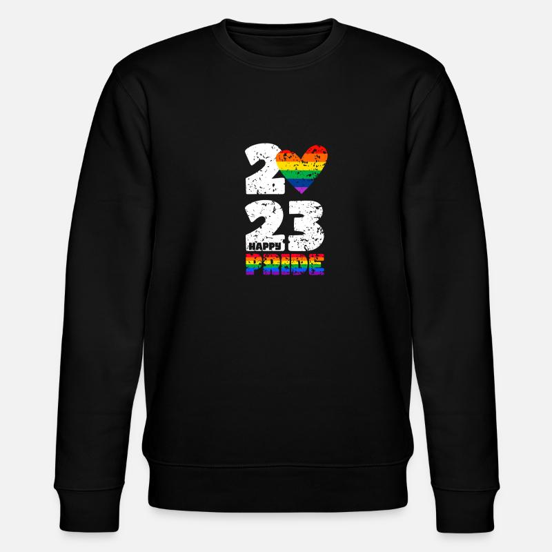 Happy Pride 2023 - Stanley/Stella Unisex Bio-Sweatshirt CHANGER  - Schwarz