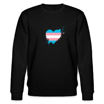 Fierté LGBTQ Cœur Transgenre - Sweat bio CHANGER Stanley/Stella Unisexe - noir - Devant - Nik (191cm) & Marisol (170cm)