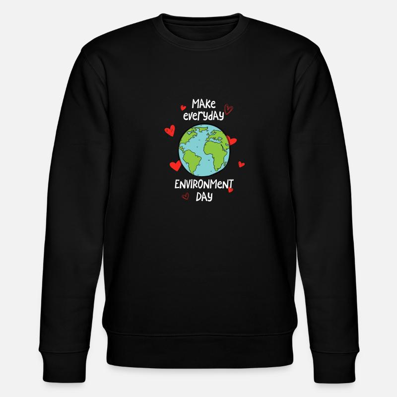 Make everyday environment day - Stanley/Stella Unisex Bio-Sweatshirt CHANGER - Schwarz