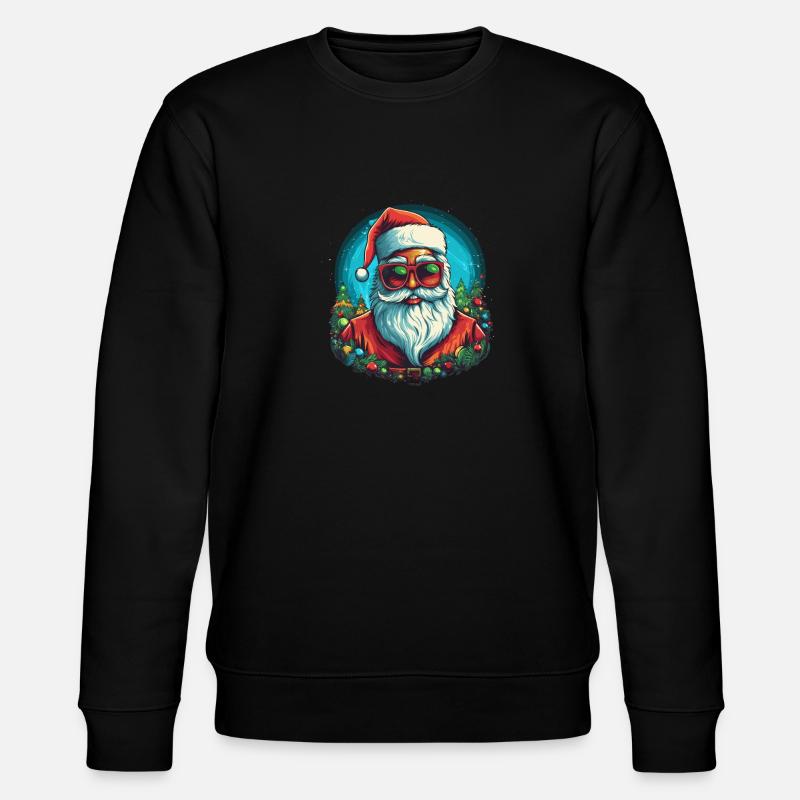 Père Noël drôle pour Noël - Sweat bio CHANGER Stanley/Stella Unisexe - noir
