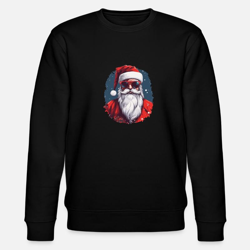 Frohe Weihnachten - Stanley/Stella Unisex Bio-Sweatshirt CHANGER  - Schwarz