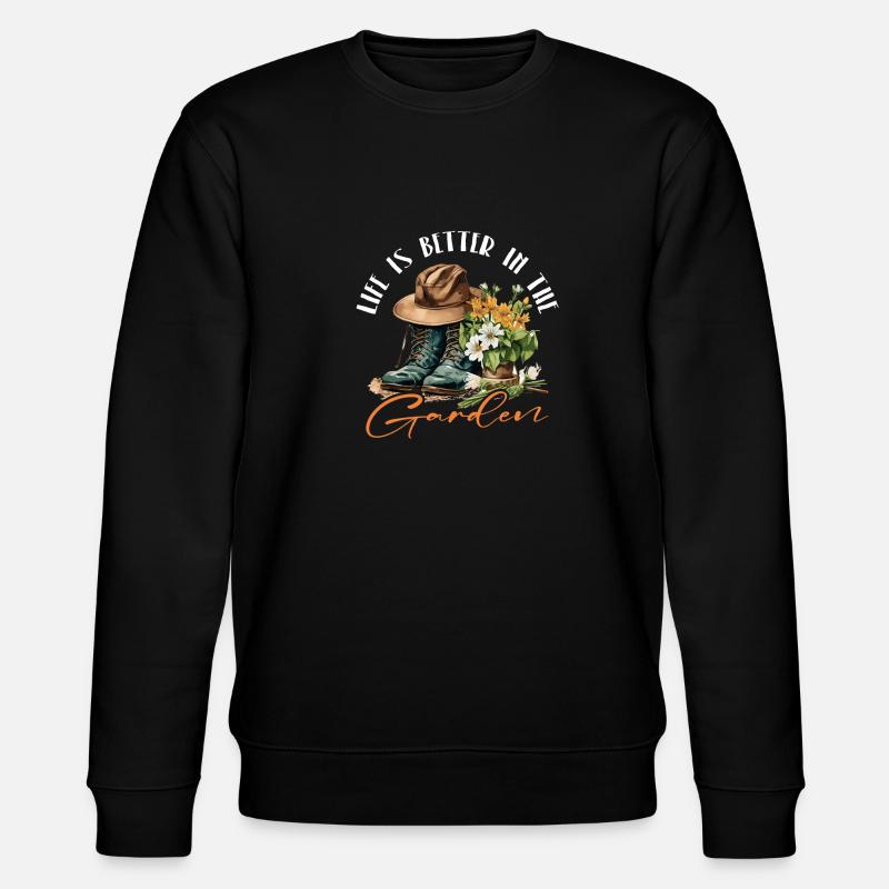 A garden lover's delight - Stanley/Stella CHANGER Unisex Organic Sweatshirt - black