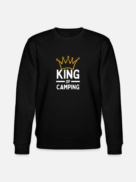 CAMPING CAMPER CAMPING TENT KING - Stanley/Stella CHANGER Unisex Organic Sweatshirt - black