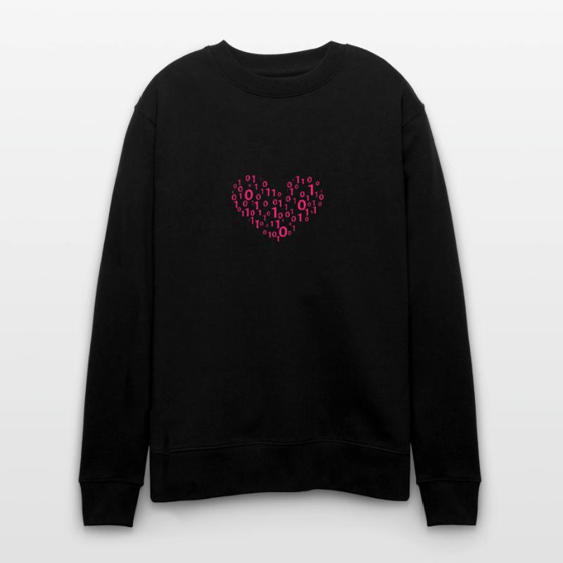 Heart Binary Coding Computer Science Gift Stanley/Stella CHANGER Unisex Organic Sweatshirt