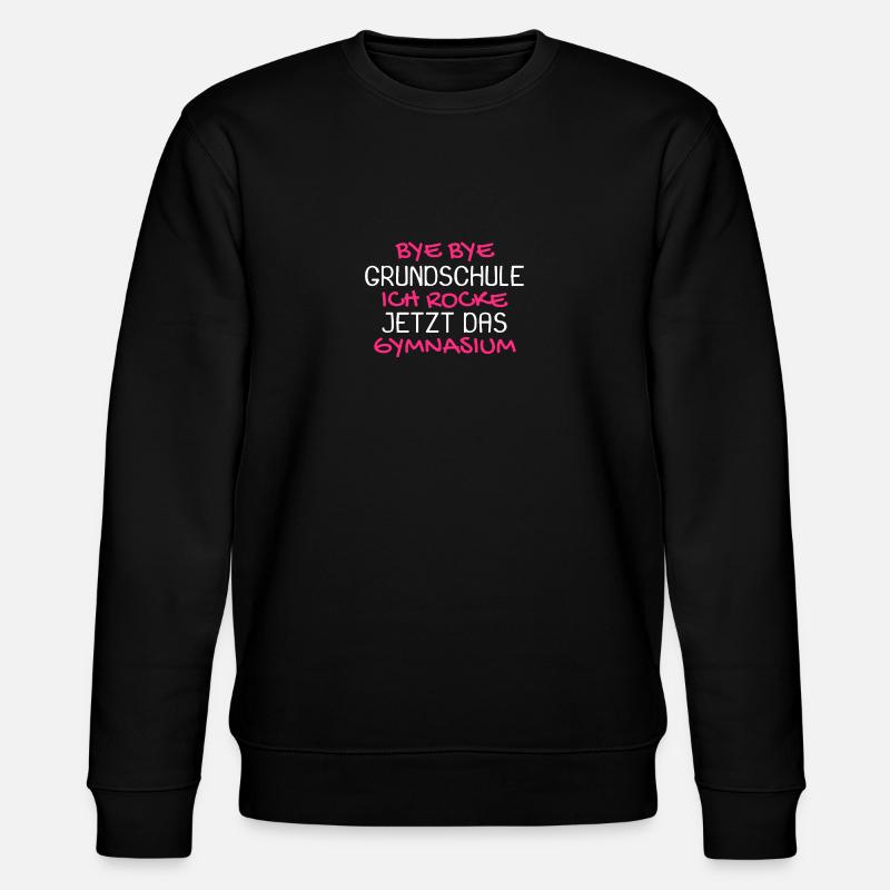 Gymnasium Einschulung Schulbeginn Geschenk - Stanley/Stella Unisex Bio-Sweatshirt CHANGER  - Schwarz