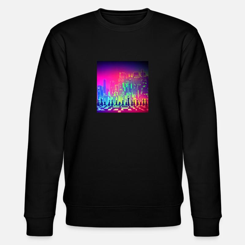 Échecs au néon - Sweat bio CHANGER Stanley/Stella Unisexe - noir