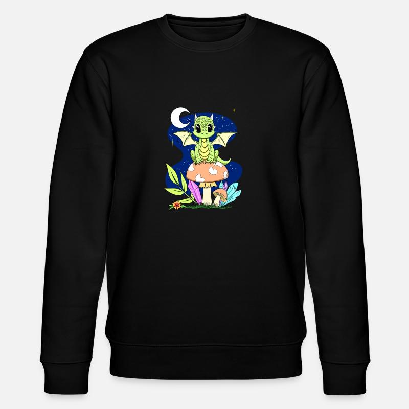 DRACHEN-HÜTTENKERN - Stanley/Stella Unisex Bio-Sweatshirt CHANGER  - Schwarz