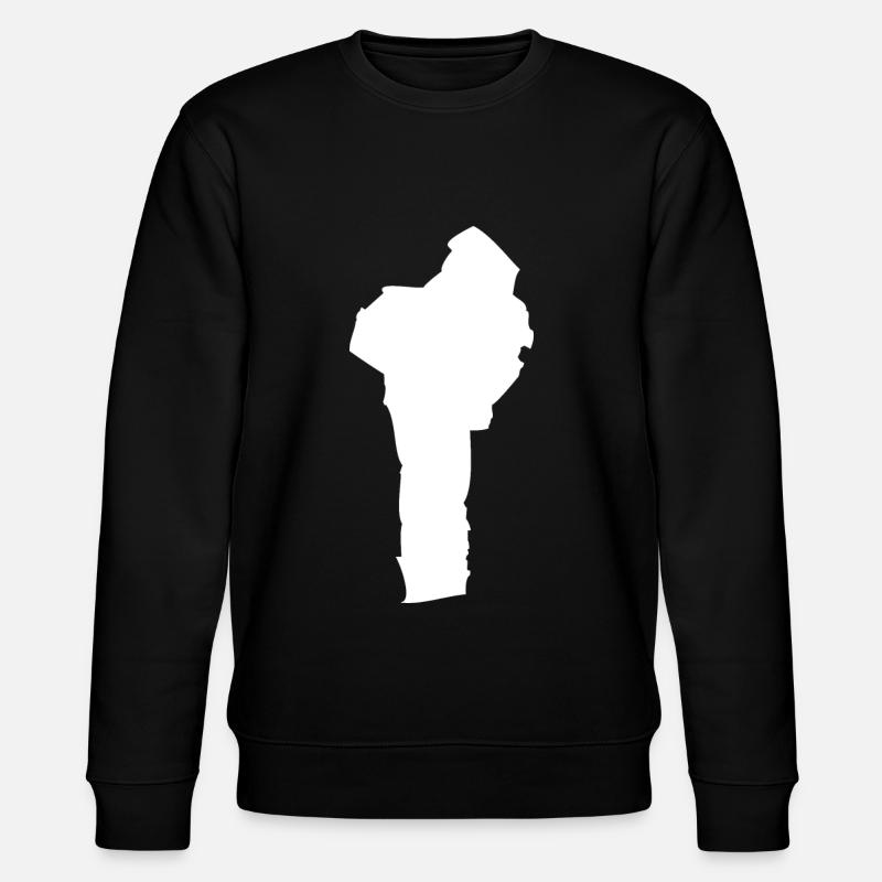 Benin map flag - Stanley/Stella CHANGER Unisex Organic Sweatshirt - black