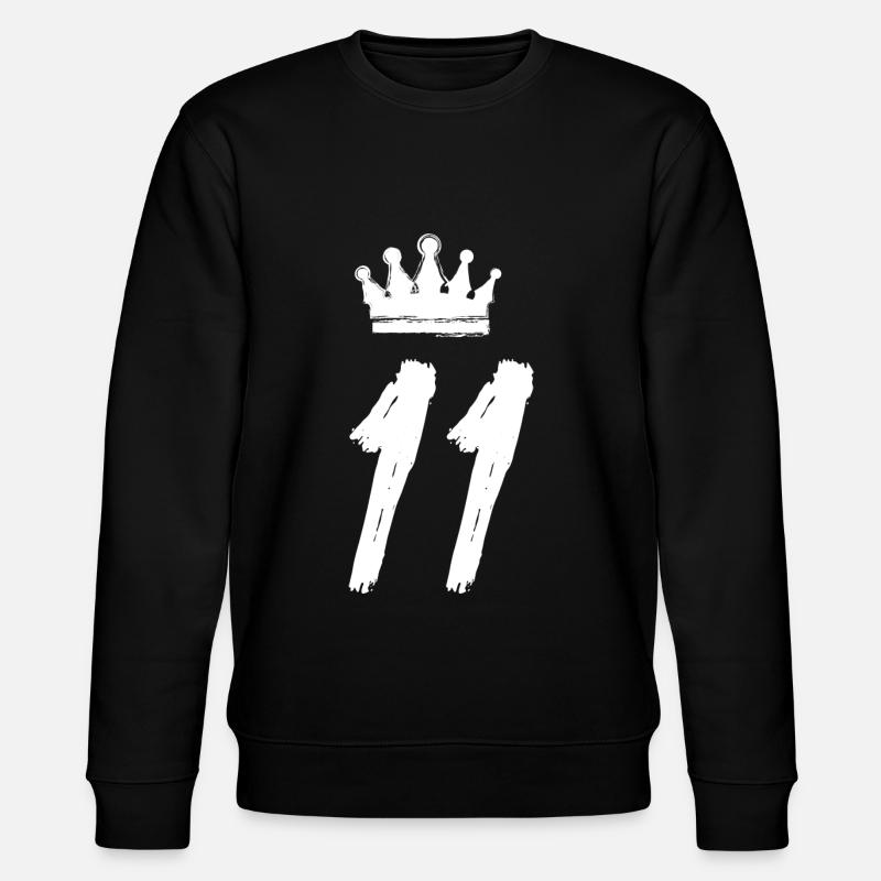 11 Zahl Krone - Stanley/Stella Unisex Bio-Sweatshirt CHANGER  - Schwarz