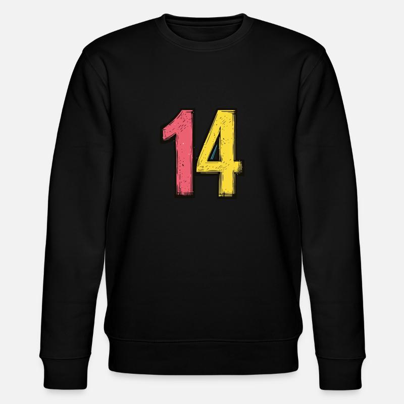 14 Number Comic - Stanley/Stella CHANGER Unisex Organic Sweatshirt - black