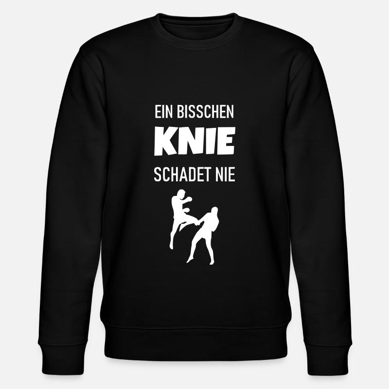 Ein bisschen Knie schadet nie - Stanley/Stella Unisex Bio-Sweatshirt CHANGER  - Schwarz
