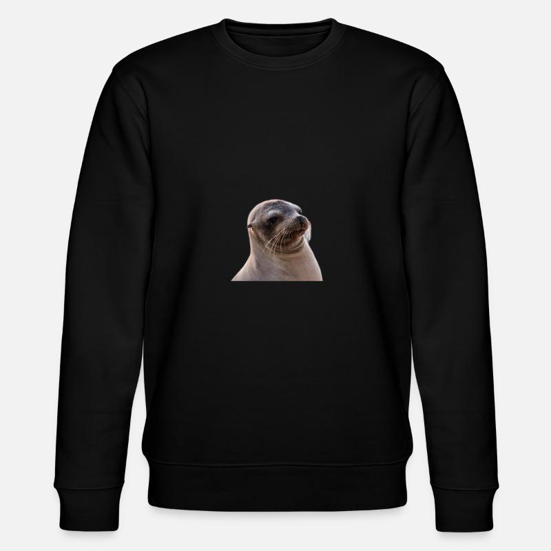Robbe, Seelöwe - Stanley/Stella Unisex Bio-Sweatshirt CHANGER  - Schwarz