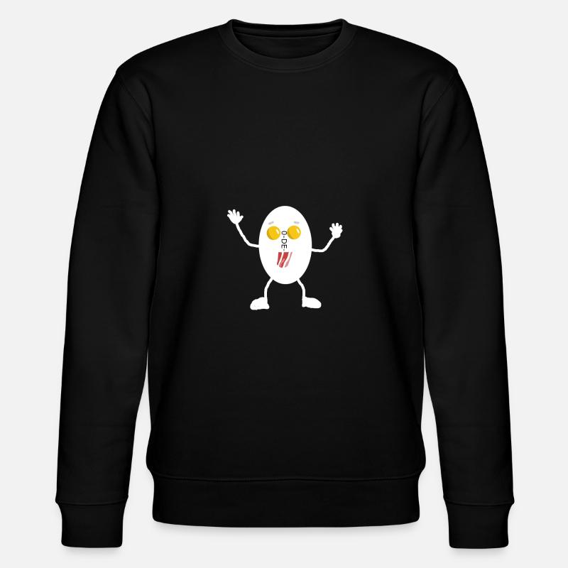 funny egg man - Stanley/Stella CHANGER Unisex Organic Sweatshirt - black
