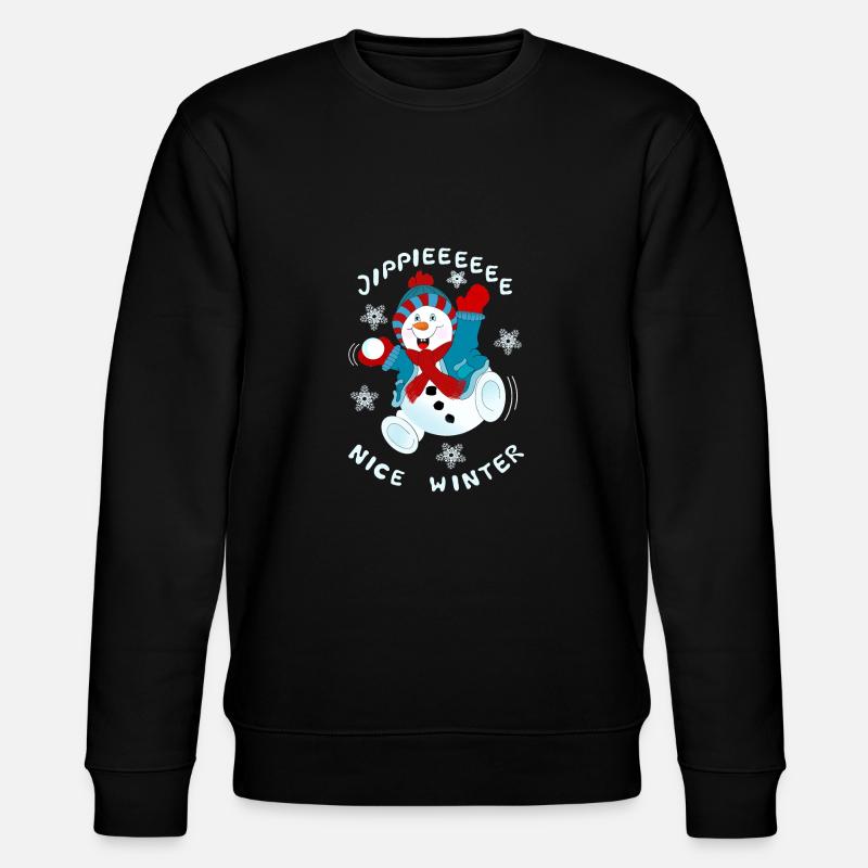 Schneemann - Stanley/Stella Unisex Bio-Sweatshirt CHANGER  - Schwarz