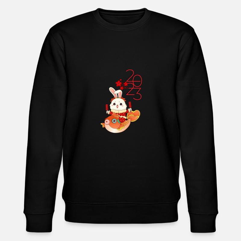 Chinesisches Neujahrsdesign 2023 - Stanley/Stella Unisex Bio-Sweatshirt CHANGER  - Schwarz
