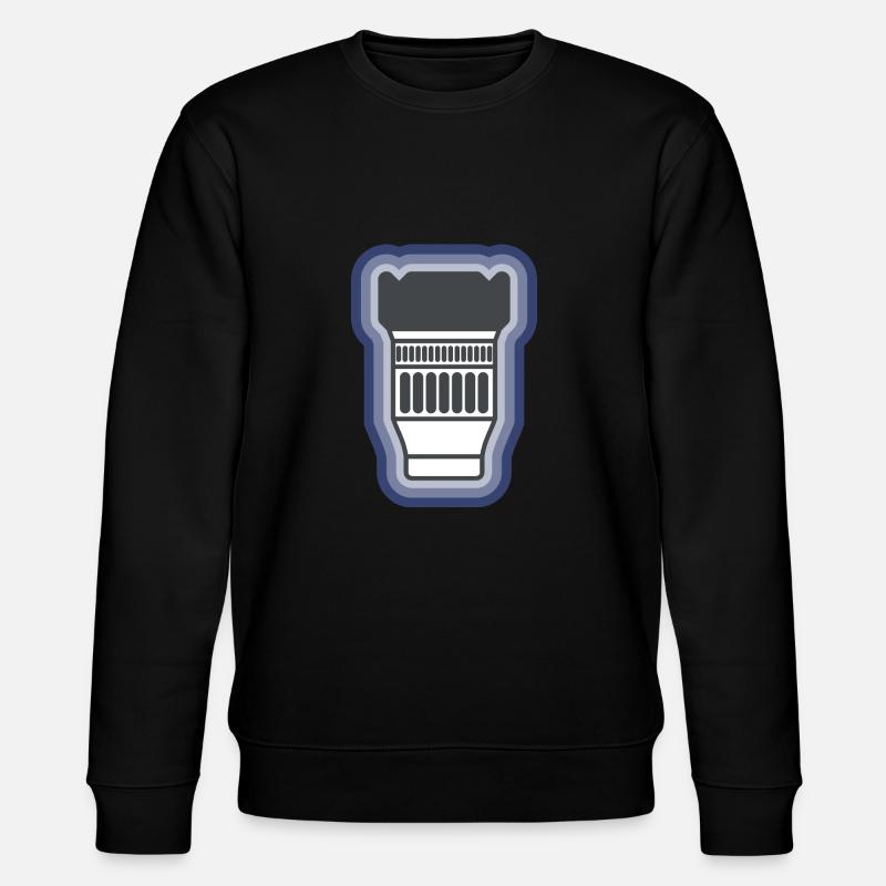 Kameraobjektiv - Stanley/Stella Unisex Bio-Sweatshirt CHANGER  - Schwarz