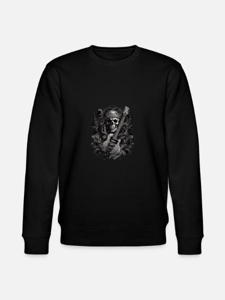 Skeleton guitarist - Stanley/Stella CHANGER Unisex Organic Sweatshirt - black
