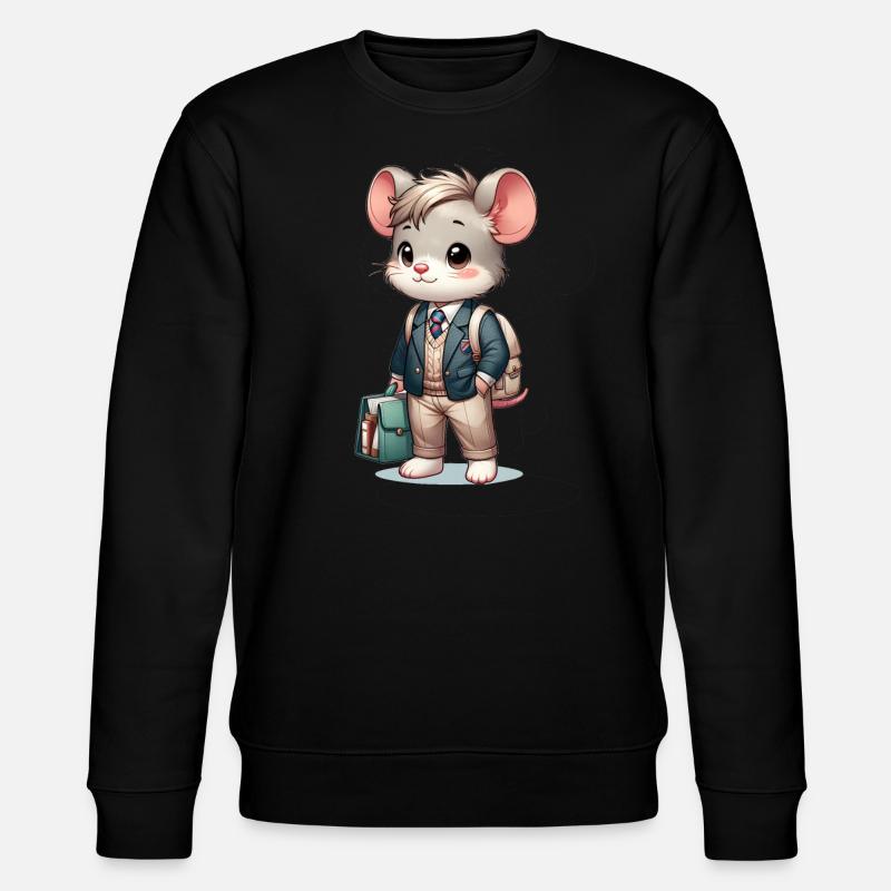 Mignon écolier souris - Sweat bio CHANGER Stanley/Stella Unisexe - noir