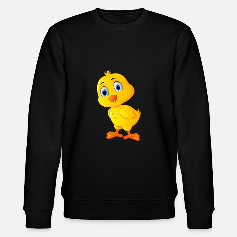 cute-chicken, süßes Hühnchen - Stanley/Stella Unisex Bio-Sweatshirt CHANGER  - Schwarz