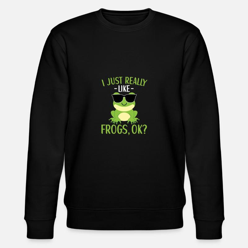 Frosch Liebhaber Kinder Frösche - Stanley/Stella Unisex Bio-Sweatshirt CHANGER  - Schwarz