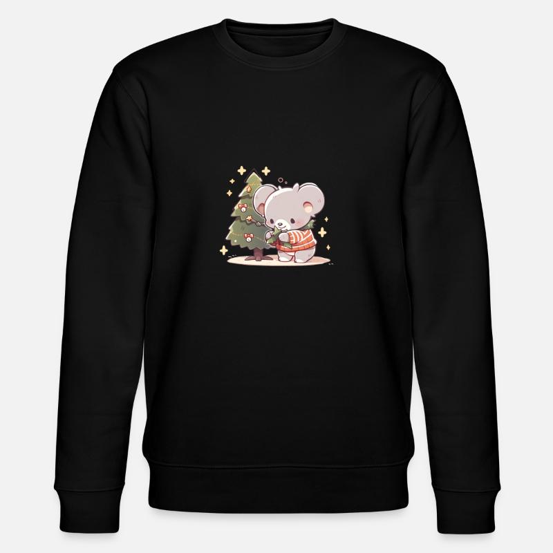 Koala Bear Christmastree - Stanley/Stella Unisex Bio-Sweatshirt CHANGER - Schwarz