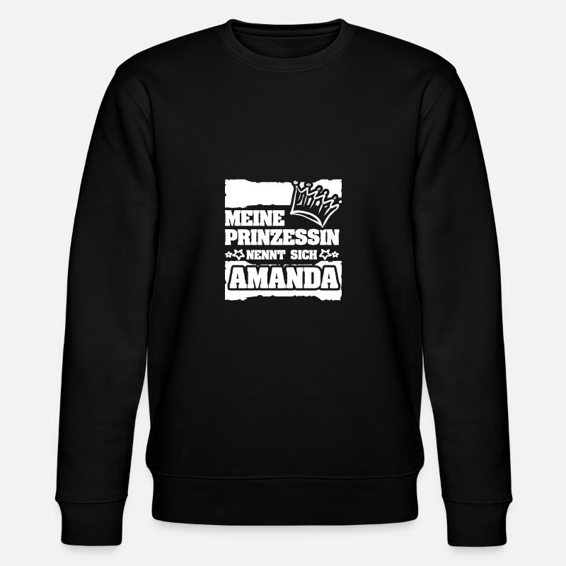 Amanda als Mädchenname - Stanley/Stella Unisex Bio-Sweatshirt CHANGER  - Schwarz