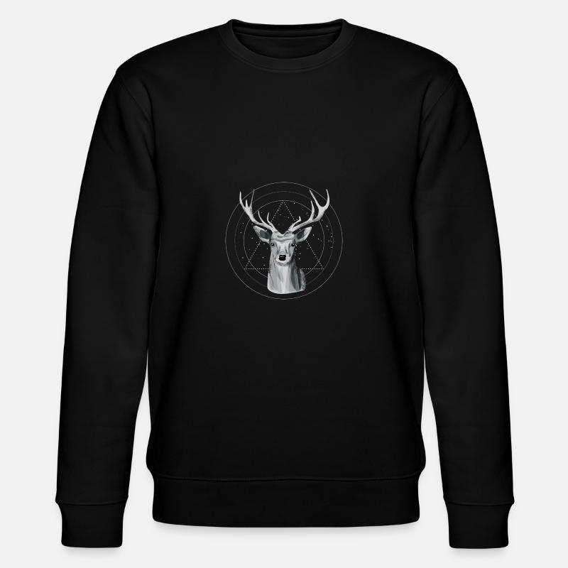 Cerf céleste - Sweat bio CHANGER Stanley/Stella Unisexe - noir
