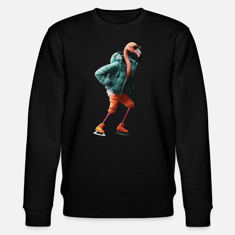 Flamingo - Stanley/Stella Unisex Bio-Sweatshirt CHANGER  - Schwarz