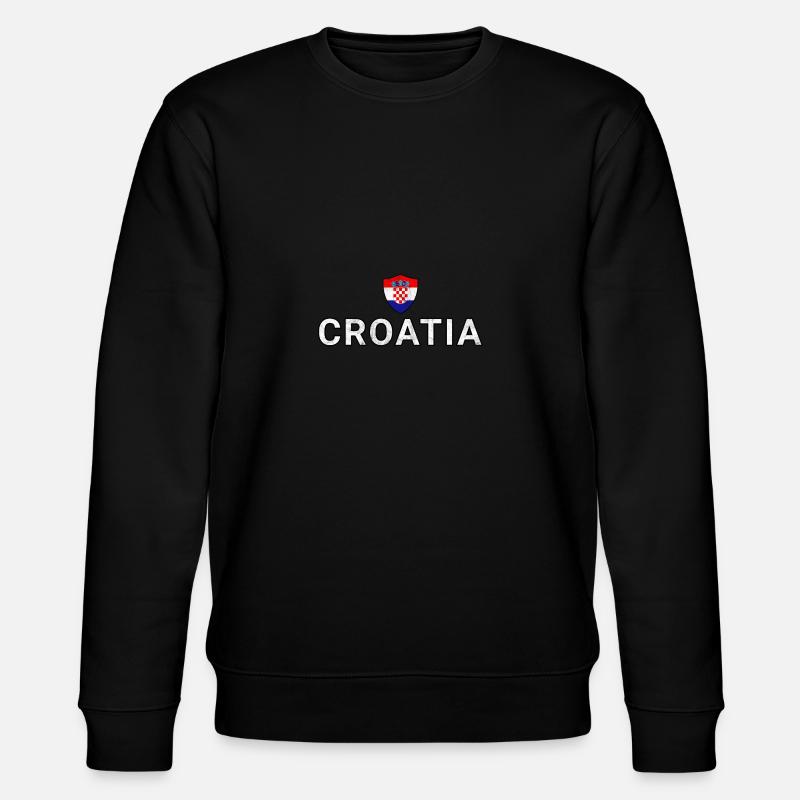Kroatien - Stanley/Stella Unisex Bio-Sweatshirt CHANGER  - Schwarz
