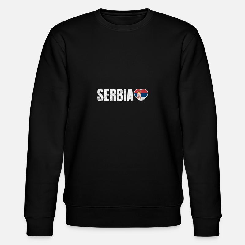 Serbien - Stanley/Stella Unisex Bio-Sweatshirt CHANGER  - Schwarz