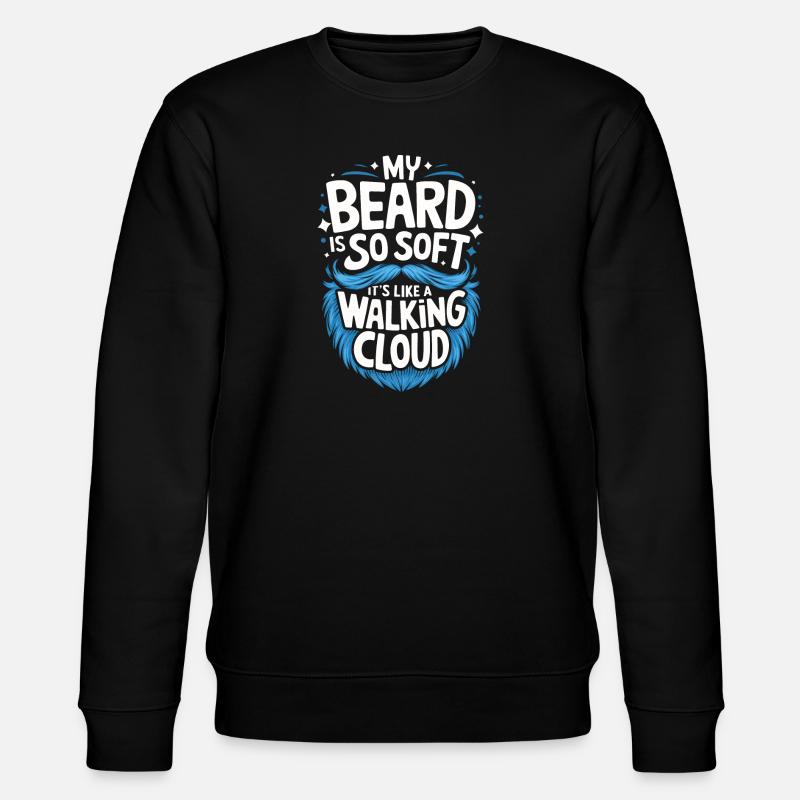 Beard Mustache Bearded Men - Stanley/Stella CHANGER Unisex Organic Sweatshirt - black