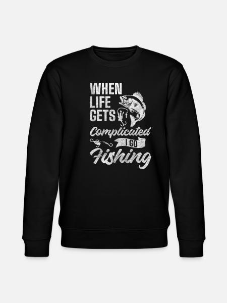 Lystfisker Romantik Båd Sport Fiskeri - Stanley/Stella økologisk unisex-sweatshirt CHANGER  - sort