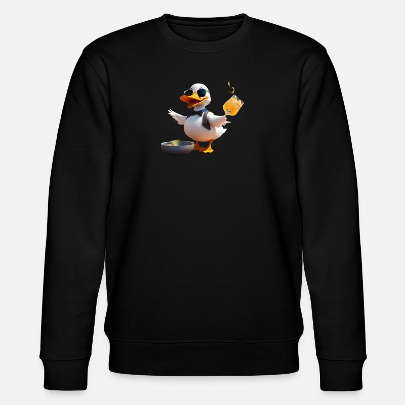 Cocktail Ente 2 - Stanley/Stella Unisex Bio-Sweatshirt CHANGER  - Schwarz