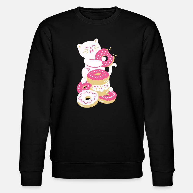 Donuts Katze Donut - Stanley/Stella Unisex Bio-Sweatshirt CHANGER  - Schwarz