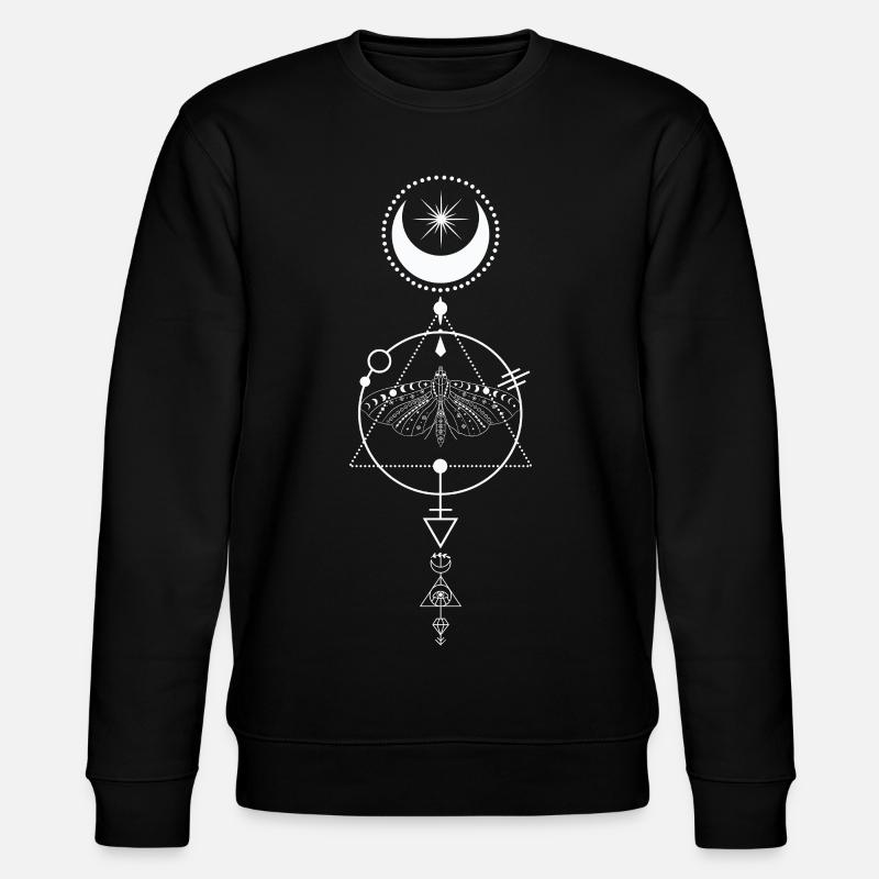 Alchemie der Himmlischen Motte Glyphe - Stanley/Stella Unisex Bio-Sweatshirt CHANGER - Schwarz