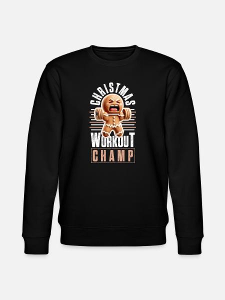 Christmas Workout Champ Weihnachten - Stanley/Stella CHANGER Unisex Organic Sweatshirt - black
