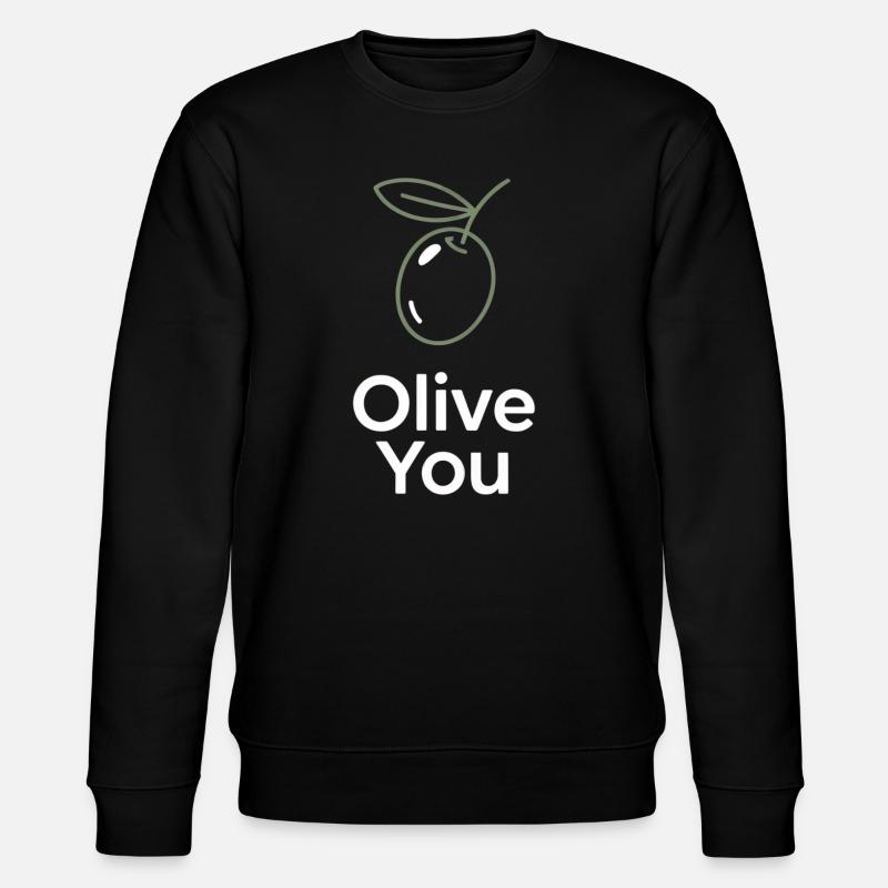 Olive You – Clean Minimal - Stanley/Stella CHANGER Unisex Organic Sweatshirt - black